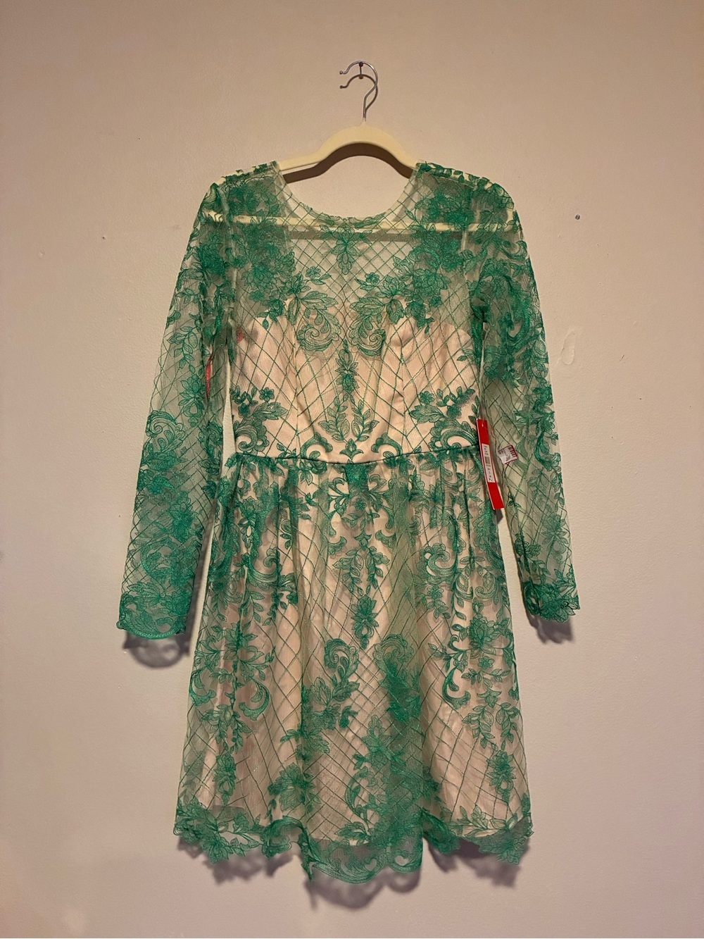 Monique Lhuillier for BHLDN/Anthropologie “Holly” green lace dress, size 6 NWT - Picture 5 of 12